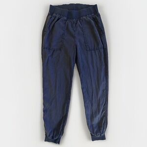 Faherty Arlie Day Joggers Pants Womens Small Blue Lounge Linen Blend